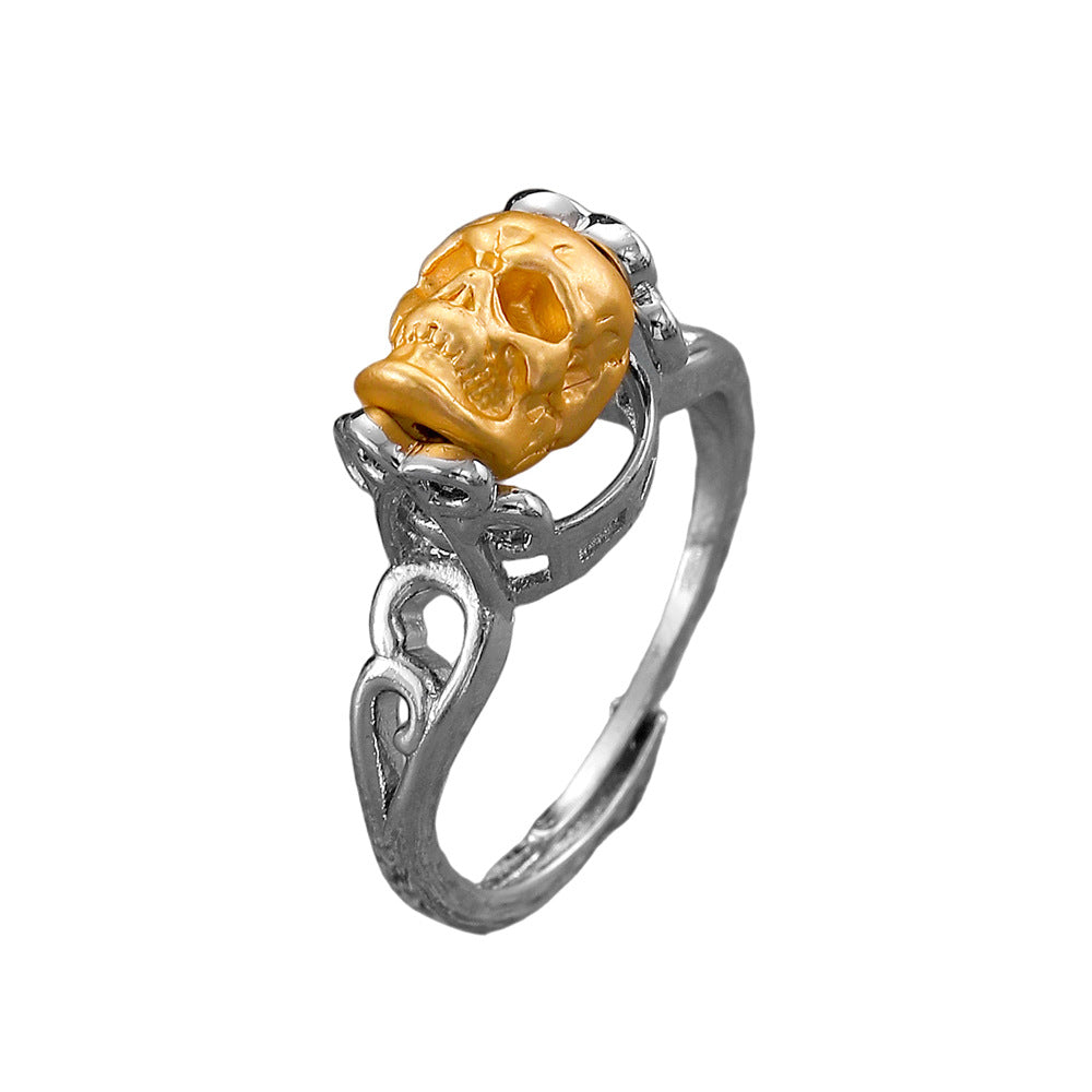 Wholesale Gold Plated Gothic Skull Ring Fashion Jewelry Accessory for Gift Boutique