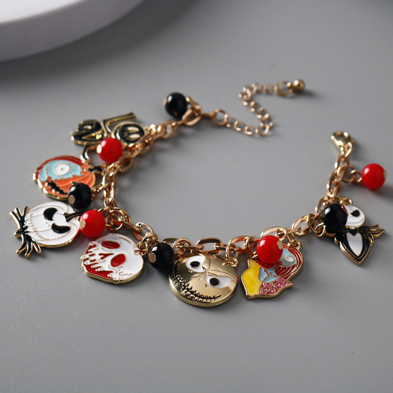 Wholesale Halloween Skull Pumpkin Witch Combination Bracelet ACC-BT-HX004