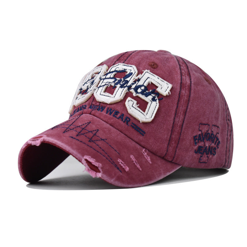 Wholesale Casual 1985 Letter Embroidered Distressed Cotton Baseball Cap For Everyday Summer Outdoor Style