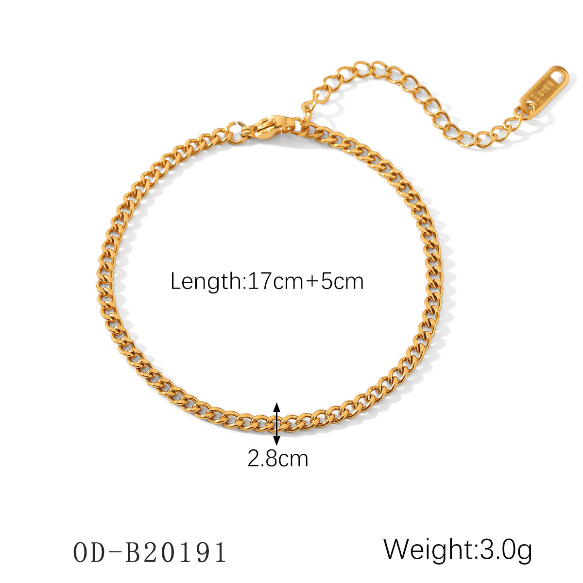 Wholesale 18K gold-plated bracelet stainless steel bracelet