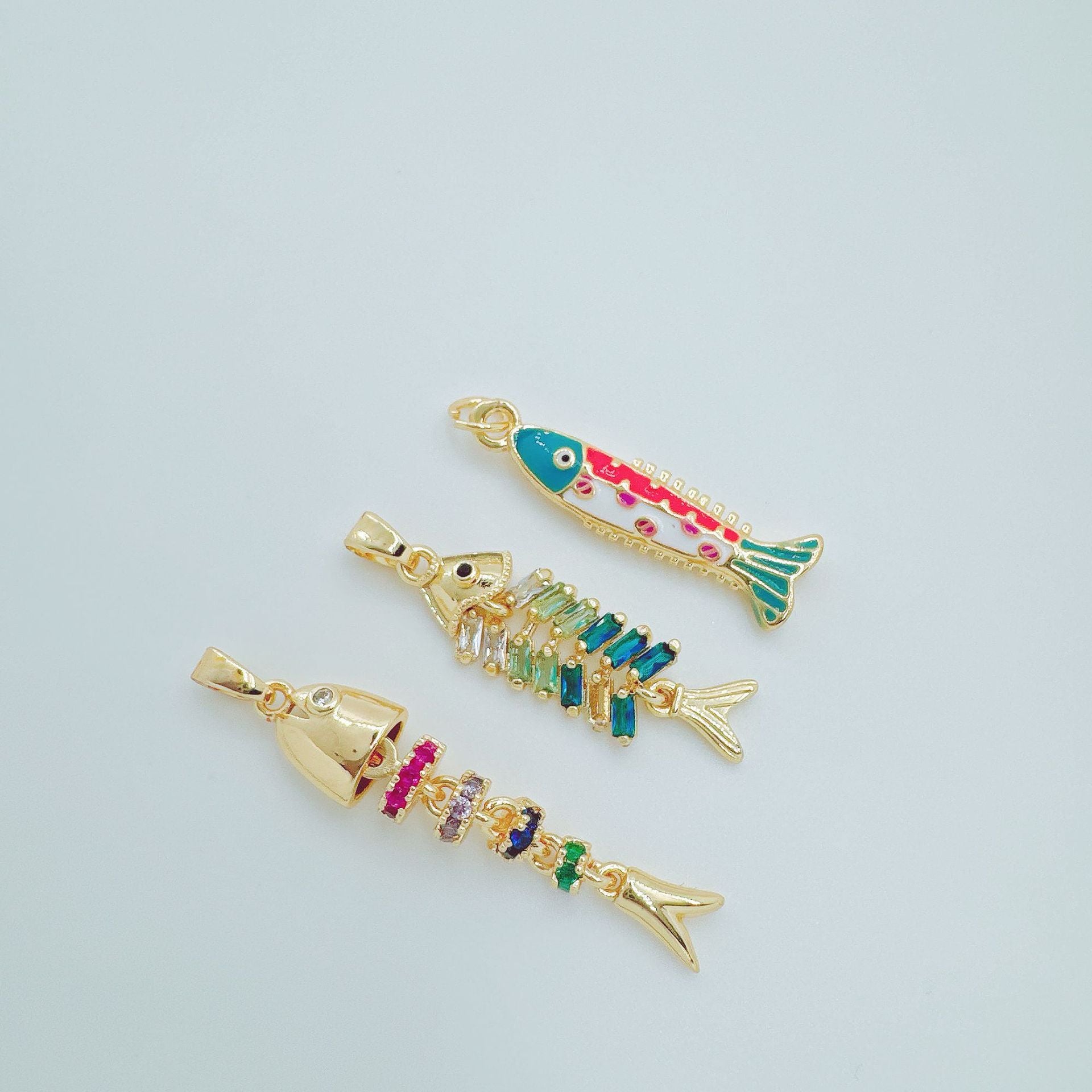 Wholesale Trendy Copper Fish Pendant Necklace Jewelry Accessory Gift