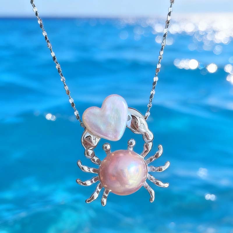Wholesale Zinc Alloy Crab Pendant Necklace Sweet Style Fashion Accessory Gift