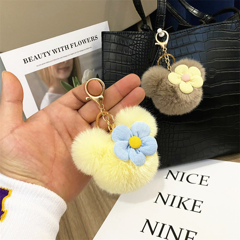 Wholesale Trendy Cartoon Mouse Head Plush Keychain Bag Charm Car Key Accessory Party Gift