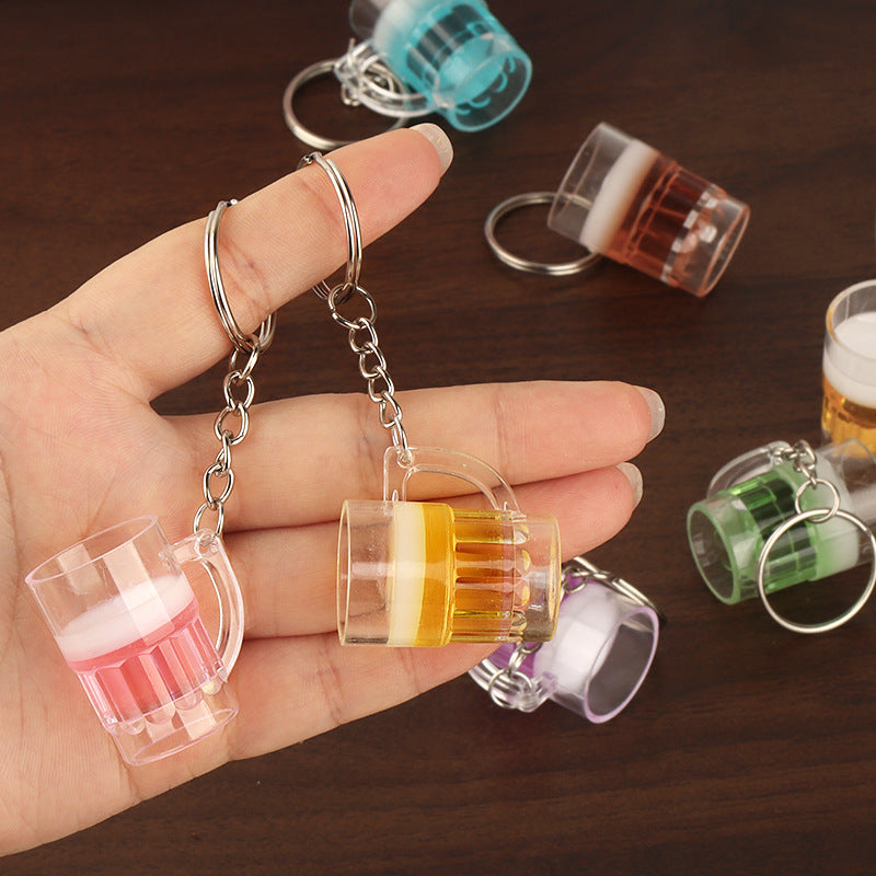 Wholesale  Beer Keychain Stereo Draft Beer Keychains