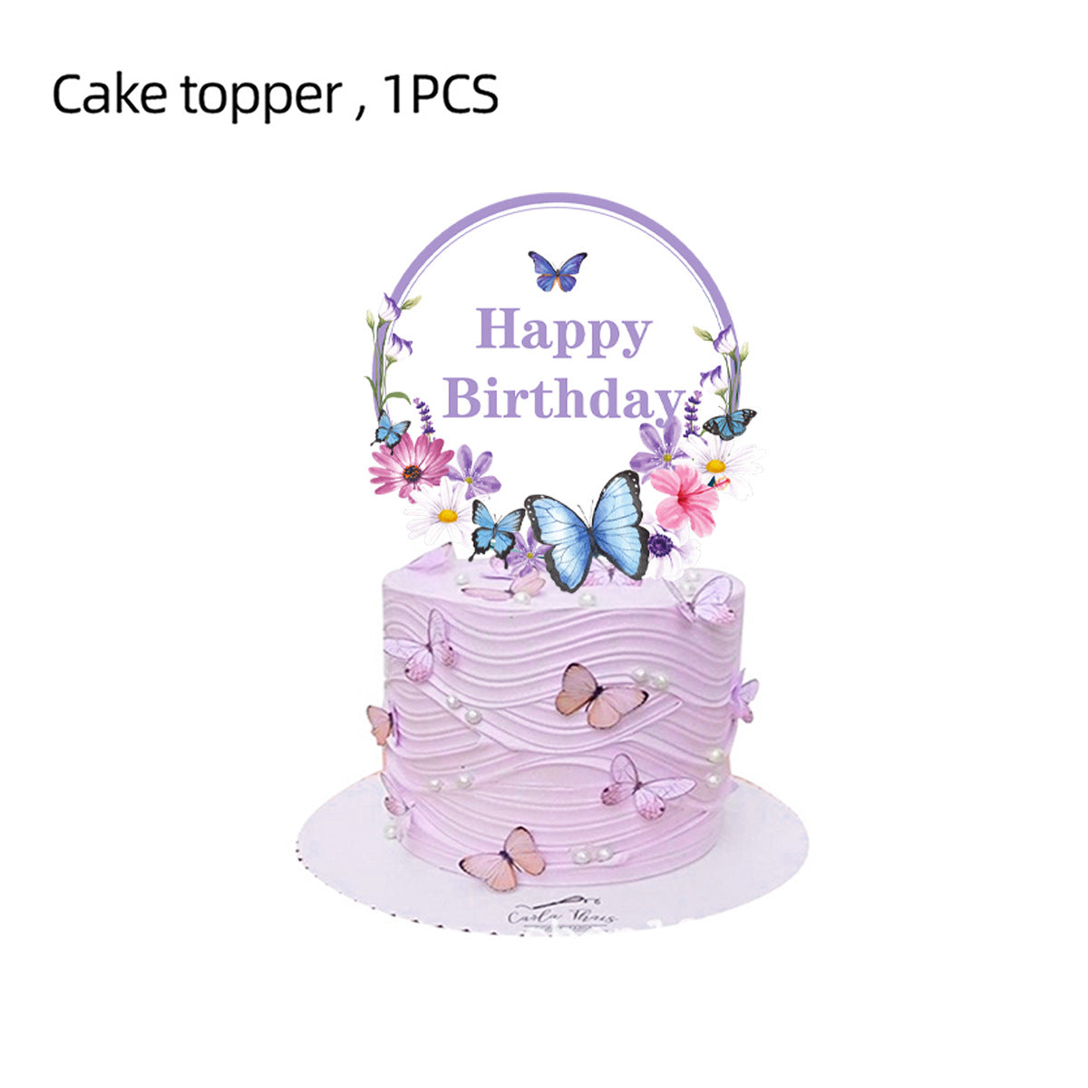 Wholesale Pink Butterfly Birthday Disposable Tableware Paper Plate Set Knife Fork Spoon Party Decoration Theme Paper