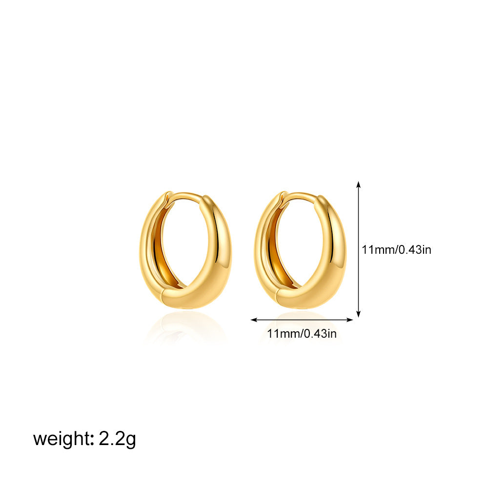 Wholesale  stainless steel 18K gold glossing earrings