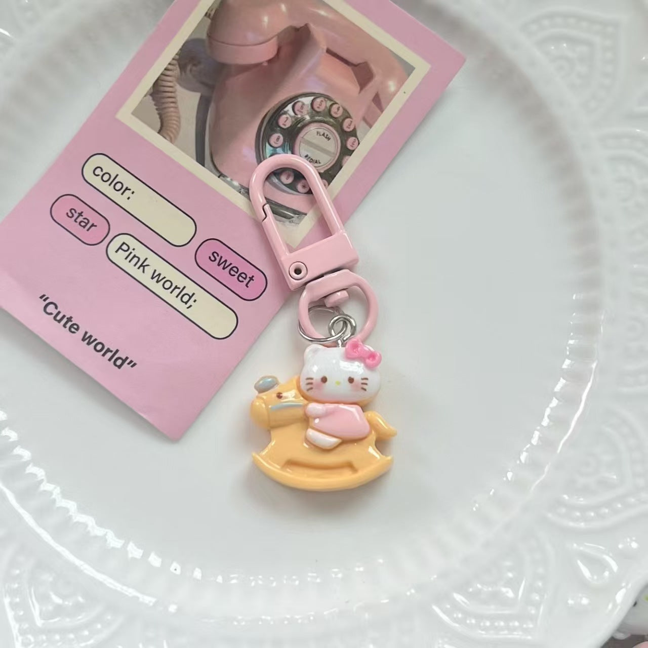 Wholesale Cat  phone charm Keychains  ACCVIP