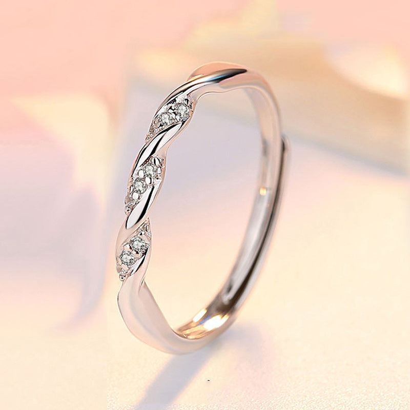 Wholesale Valentine's Day mobius s925 silver couple ring