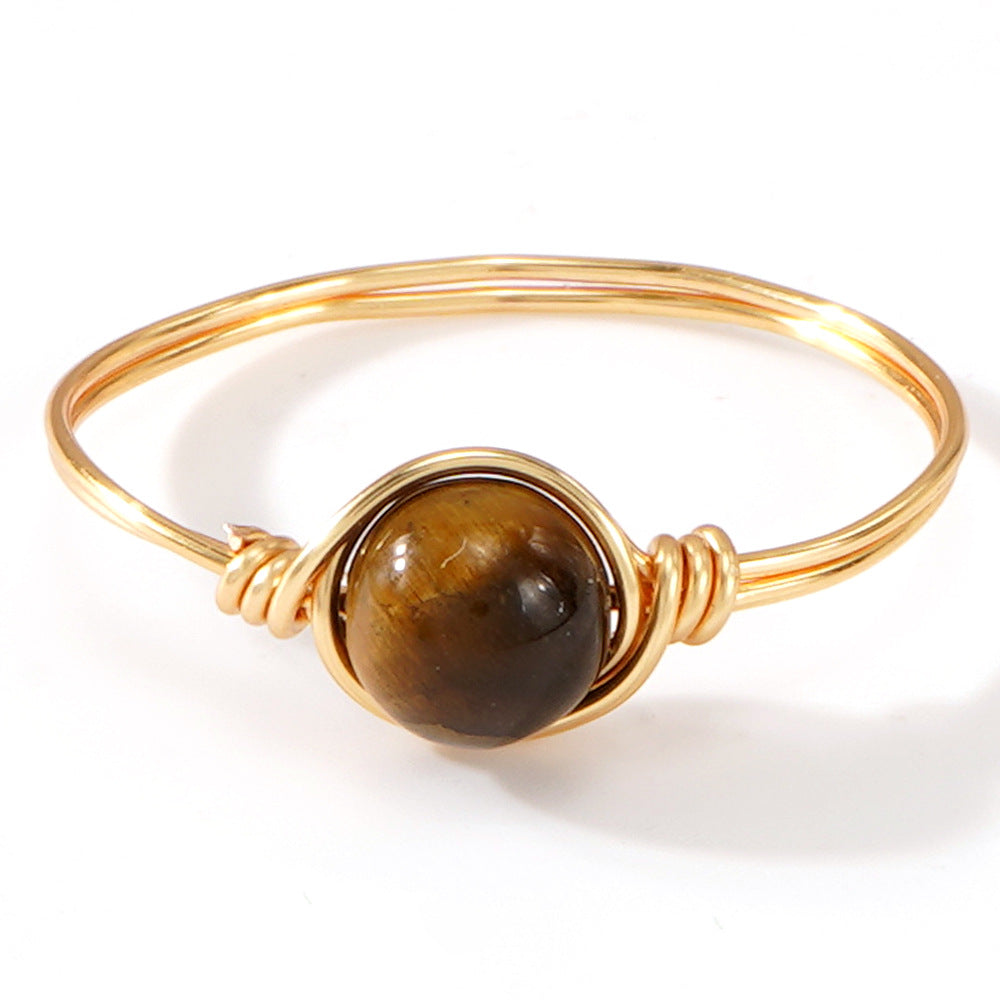 Wholesale Natural Stone Ring Light Luxury Elegant Niche Design Jewelry Accessory Gift