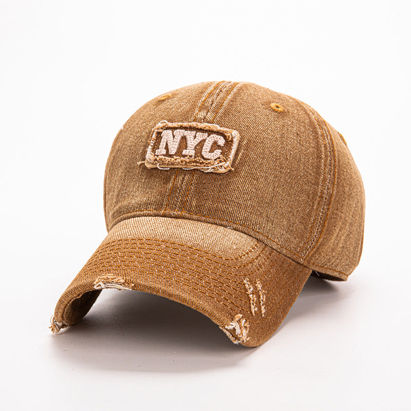 Wholesale Washed Scrubbing Letter Baseball Embroidered Cap