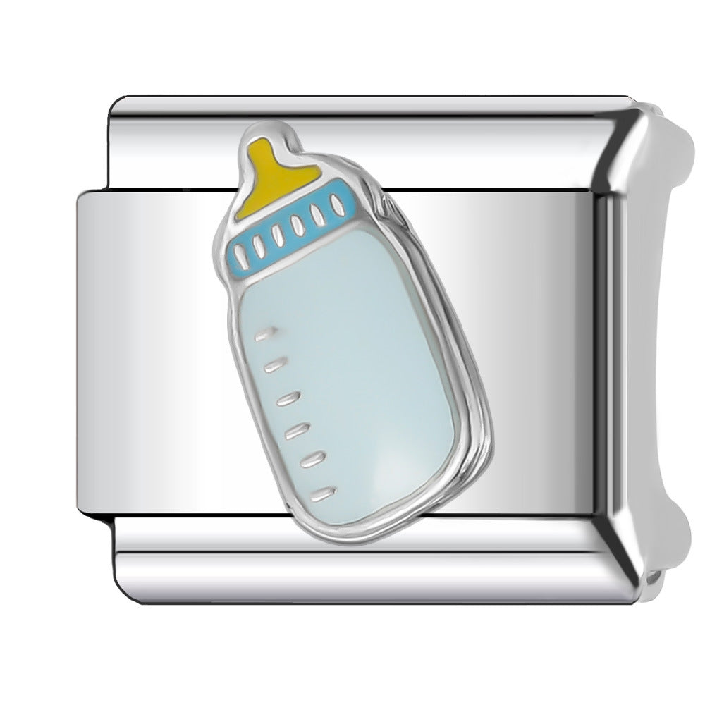 Wholesale Italian Charm Bracelet 9mm DIY Splicing Food & Beverage Series Stainless Steel Composable Bracelet