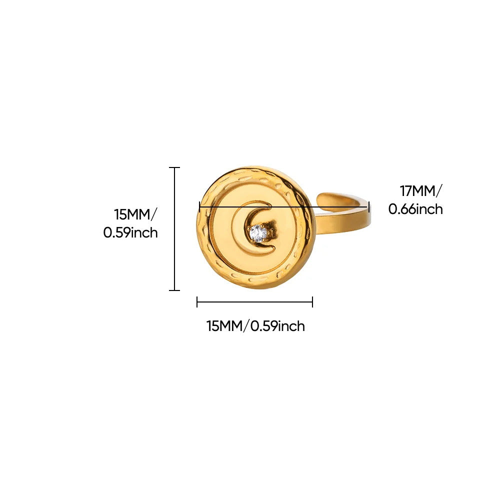 Wholesale Stainless Steel Pearl Starfish Shell Ring