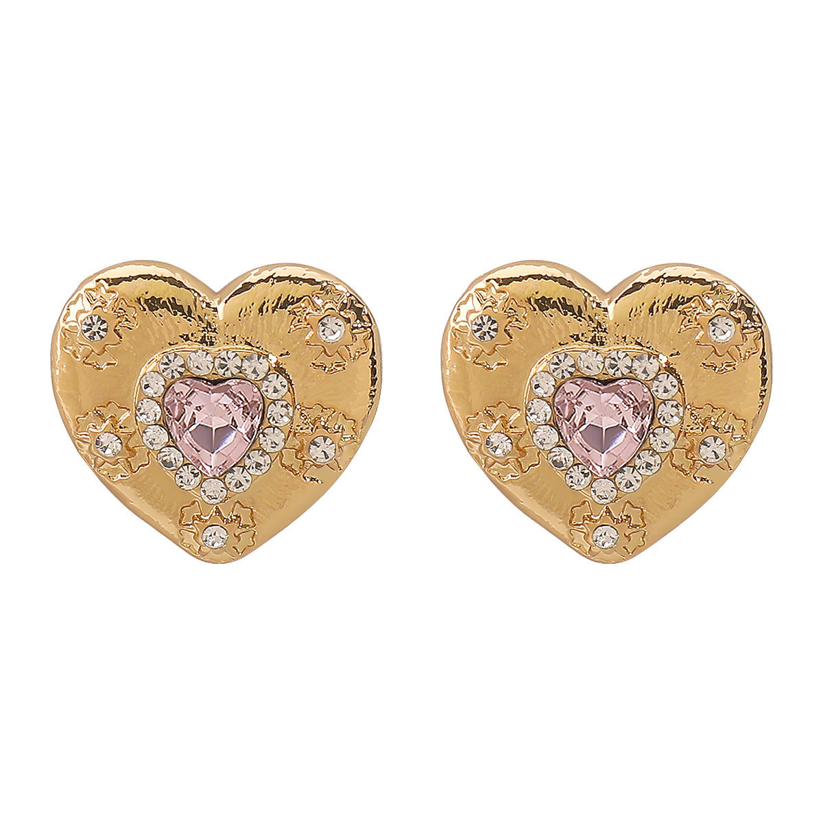 Wholesale temperament glass diamond love geometric ring