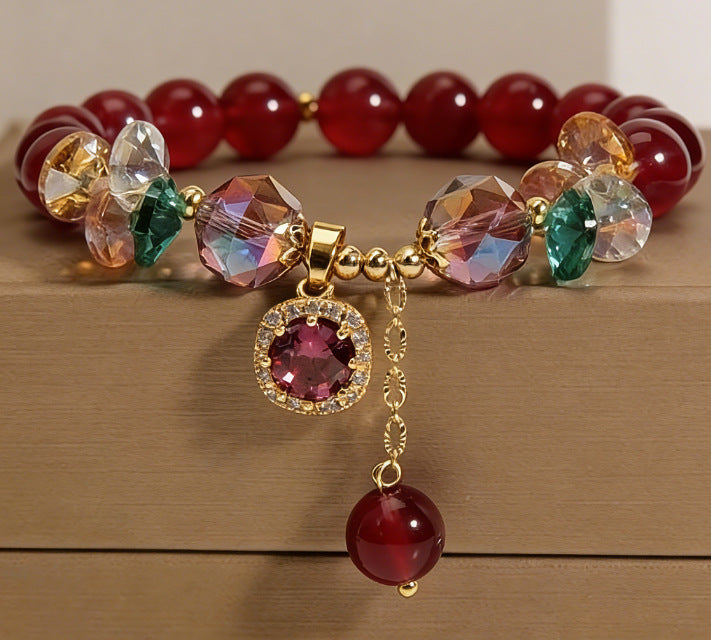 Wholesale Glass Crystal Bead Bracelet Fashion Accessory for Resale