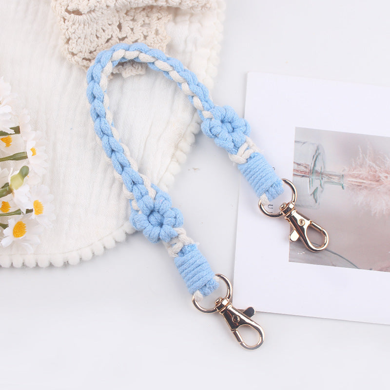 Wholesale creative handmade woven flower daisy pattern cup set cup rope cup accessories