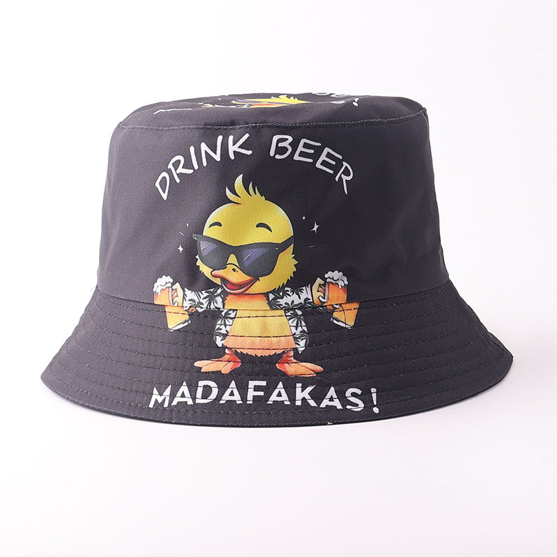 Wholesale Digital Print Yellow Duck Bucket Hat Fashion Party Accessory Gift
