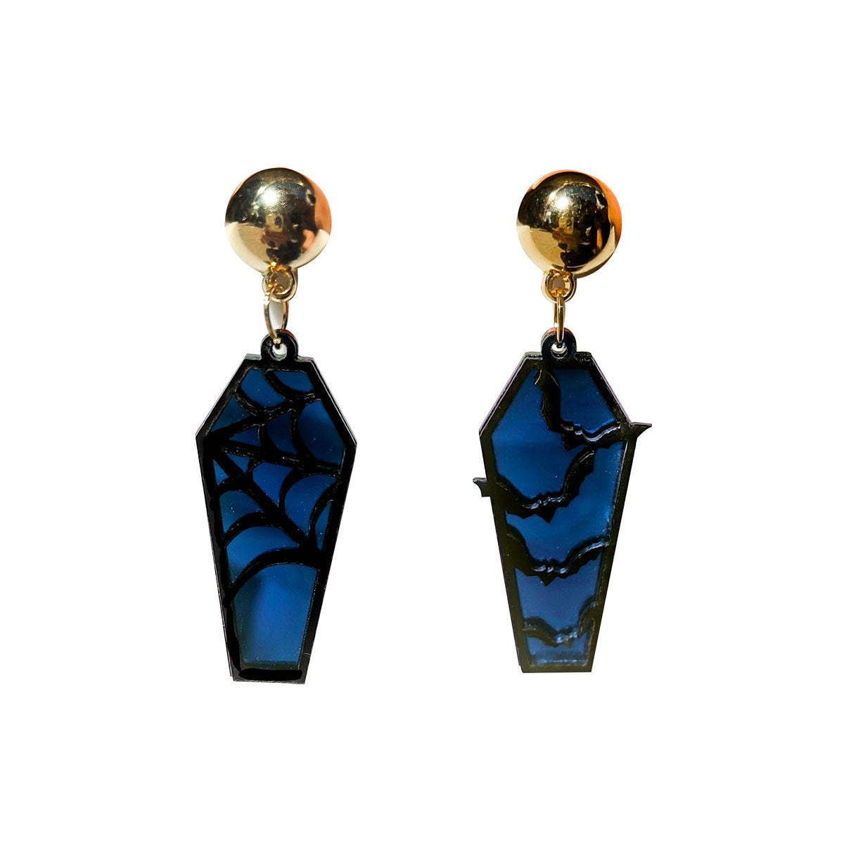 Wholesale Creative Retro Halloween Earrings Spider Pumpkin Witch Acrylic Earrings