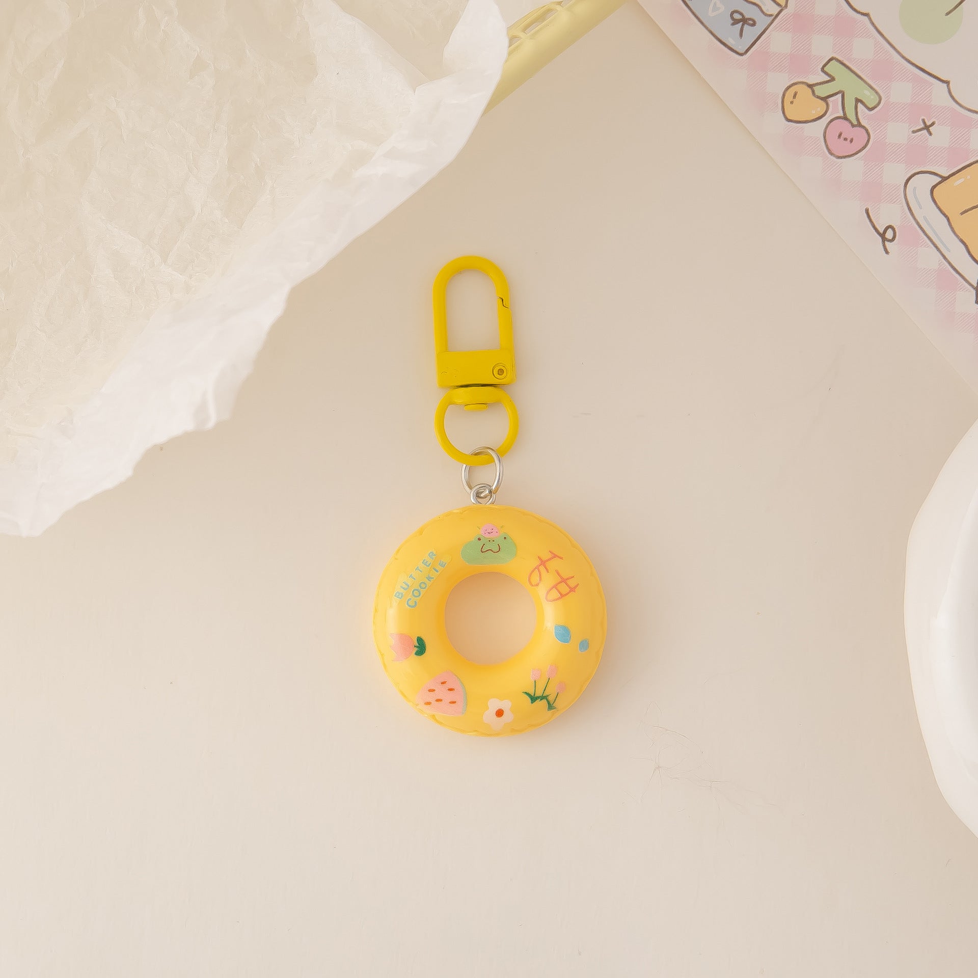 Wholesale Cartoon Swimring Resin Keychain