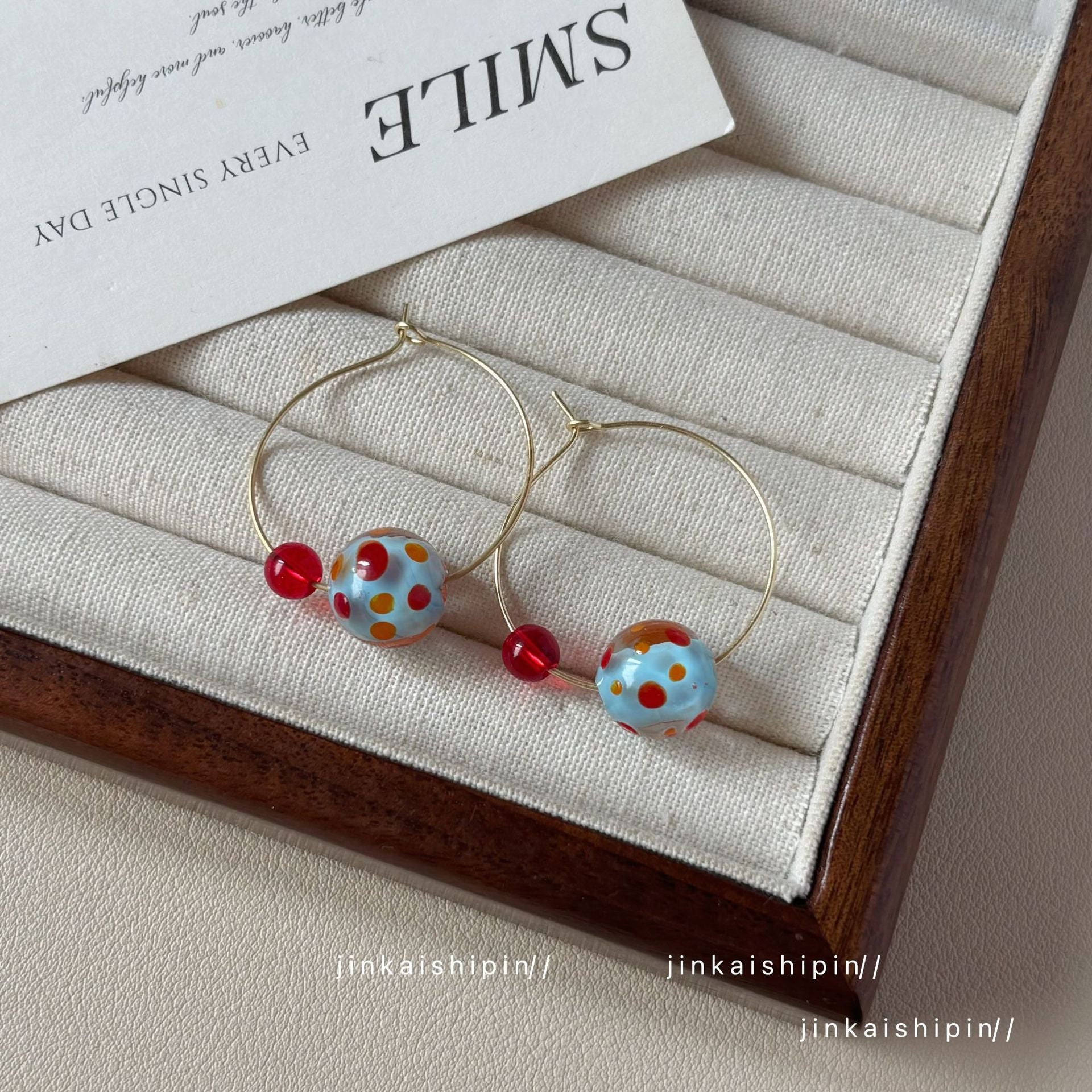 Wholesale Mixed color ball earrings