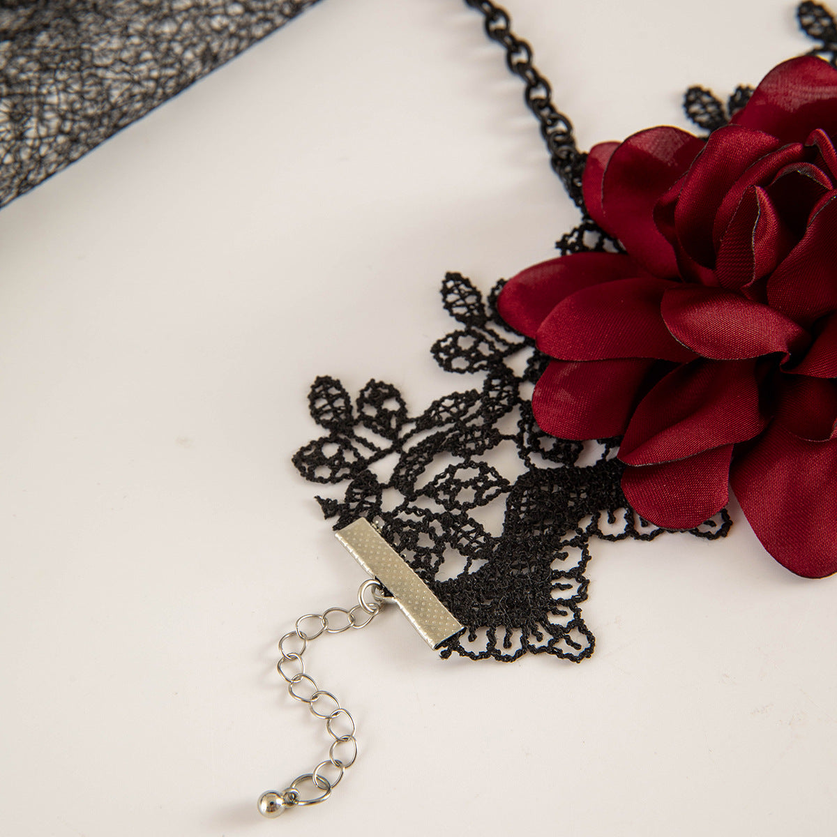 Wholesale  Gothic Style Rose Big Flower Lace Finger Chain Bracelet