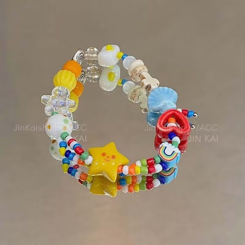 Wholesale Children's Cute Apple Star Beaded Bracelet