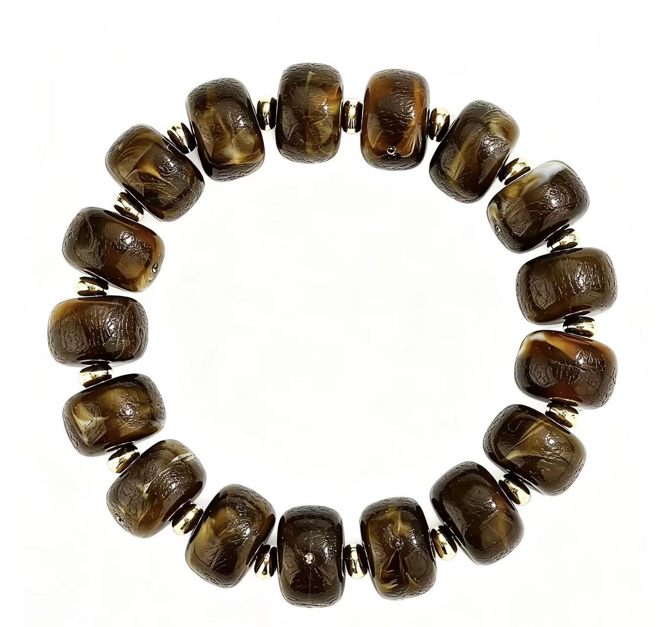 Wholesale Bohemian Acrylic Beaded Bracelet Trendy Rainbow Jewelry Accessory For Women Gift