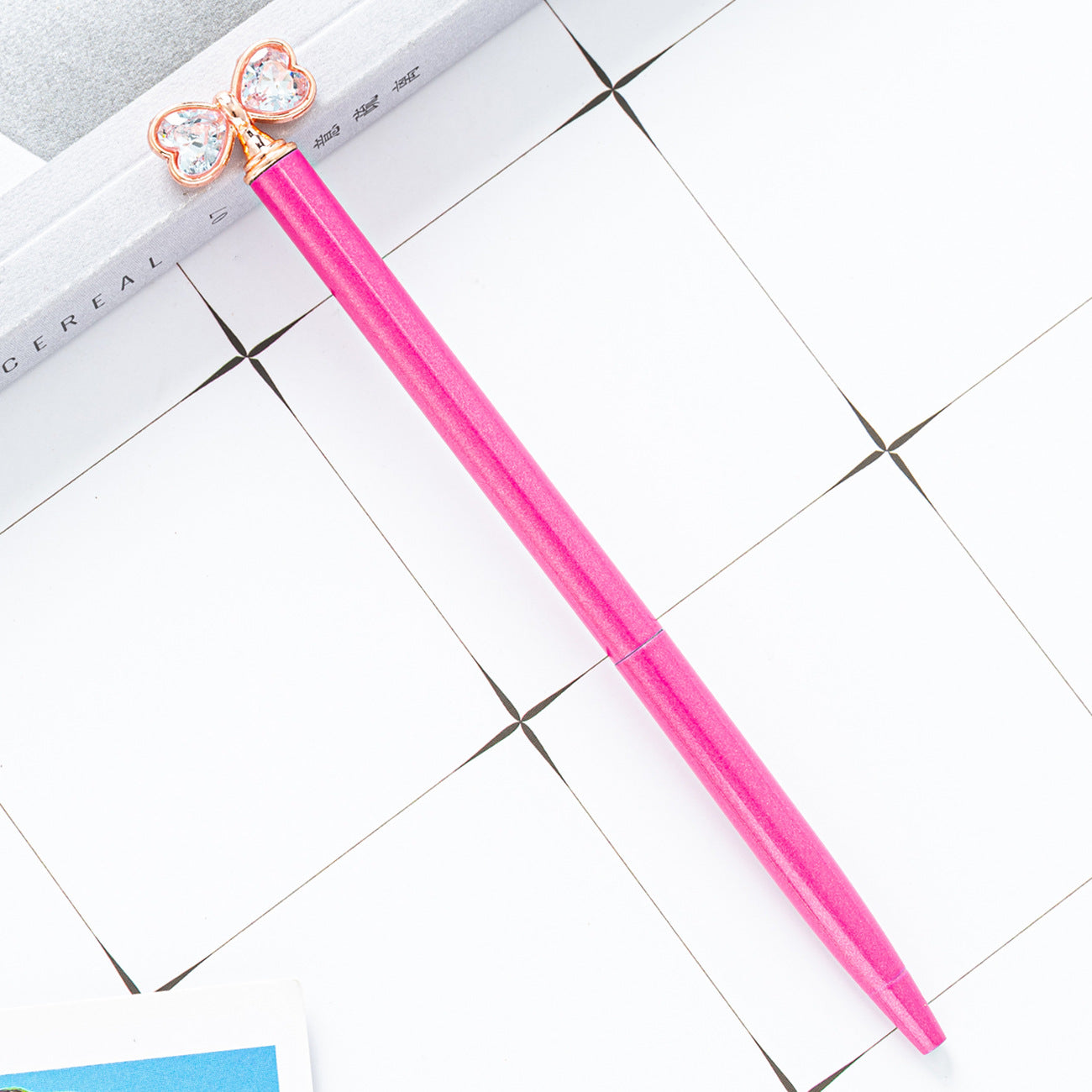 Wholesale Bow ball point pen cartoon cute high color value diamond crystal pen