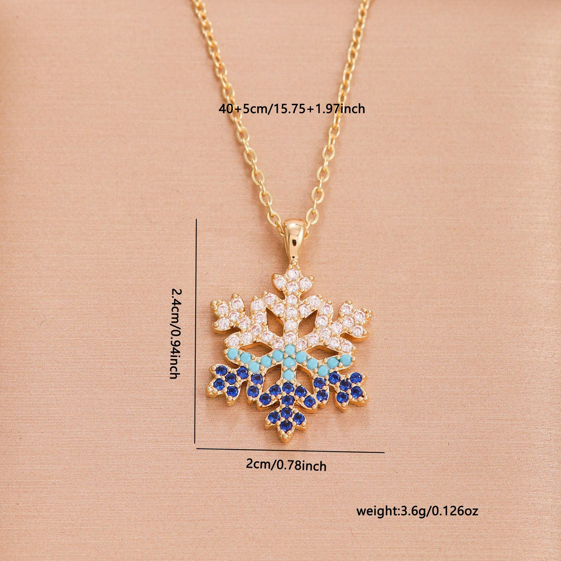 Wholesale Snowflake Zircon Necklace Full Diamond Snowflake Necklace