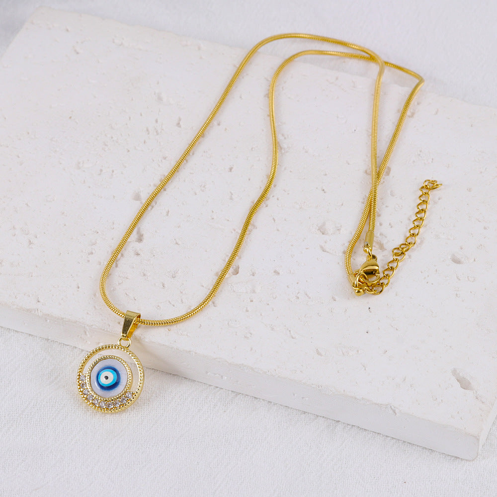 Wholesale Butterfly Shaped Evil Eye Necklace ACC-NE-FeiLing001