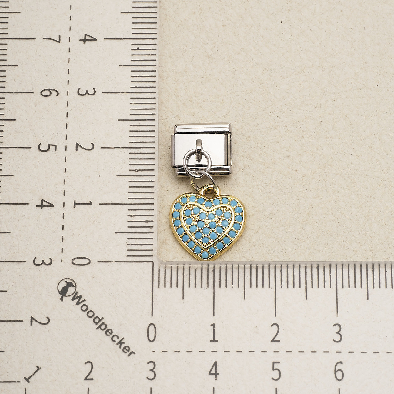 Wholesale Stainless Steel Electroplated Light Blue Heart Sun Seahorse Charm Bracelet DIY Fashion Accessory Gift