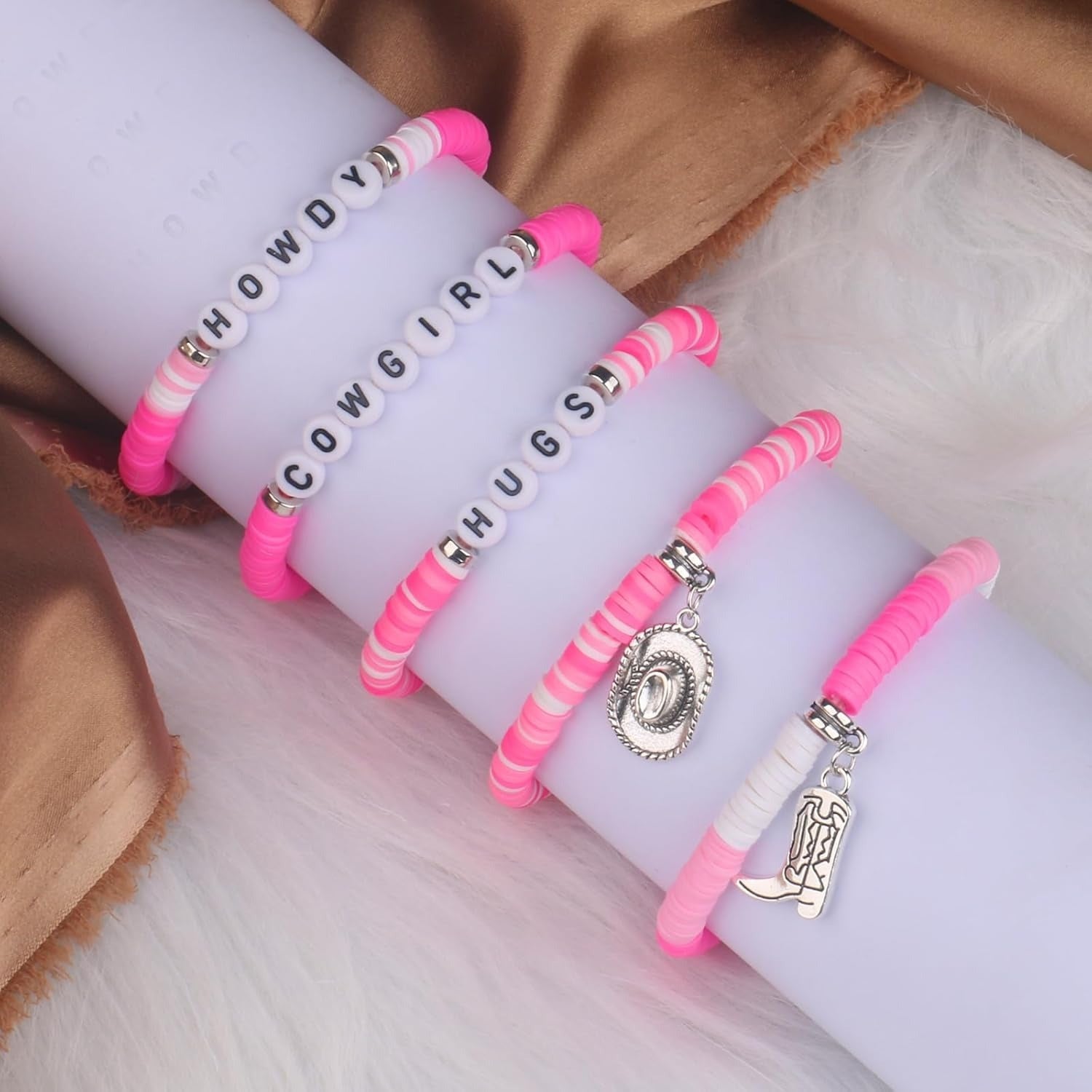 Wholesale  Layered Bracelet Set Western Cowboy Bracelet Set Friendship Gift Cowboy Elastic Bracelet  Accessories