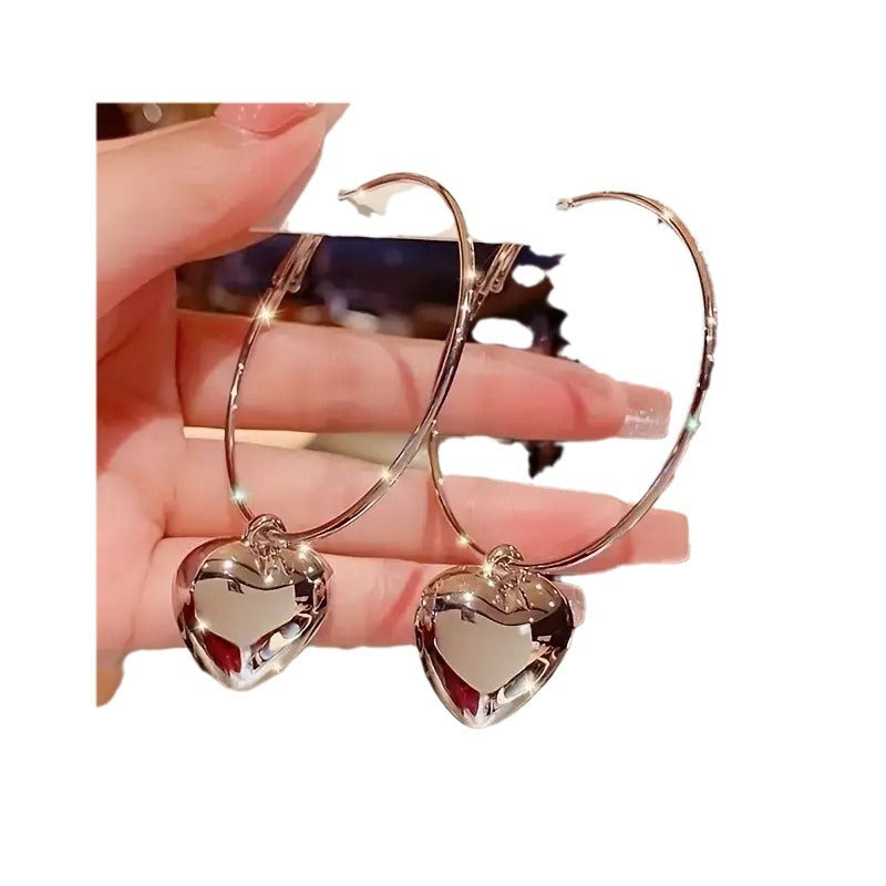 Wholesale Hoop Hollow Love Big Earrings Heart Shaped Earrings ACC-ES-Yunz003