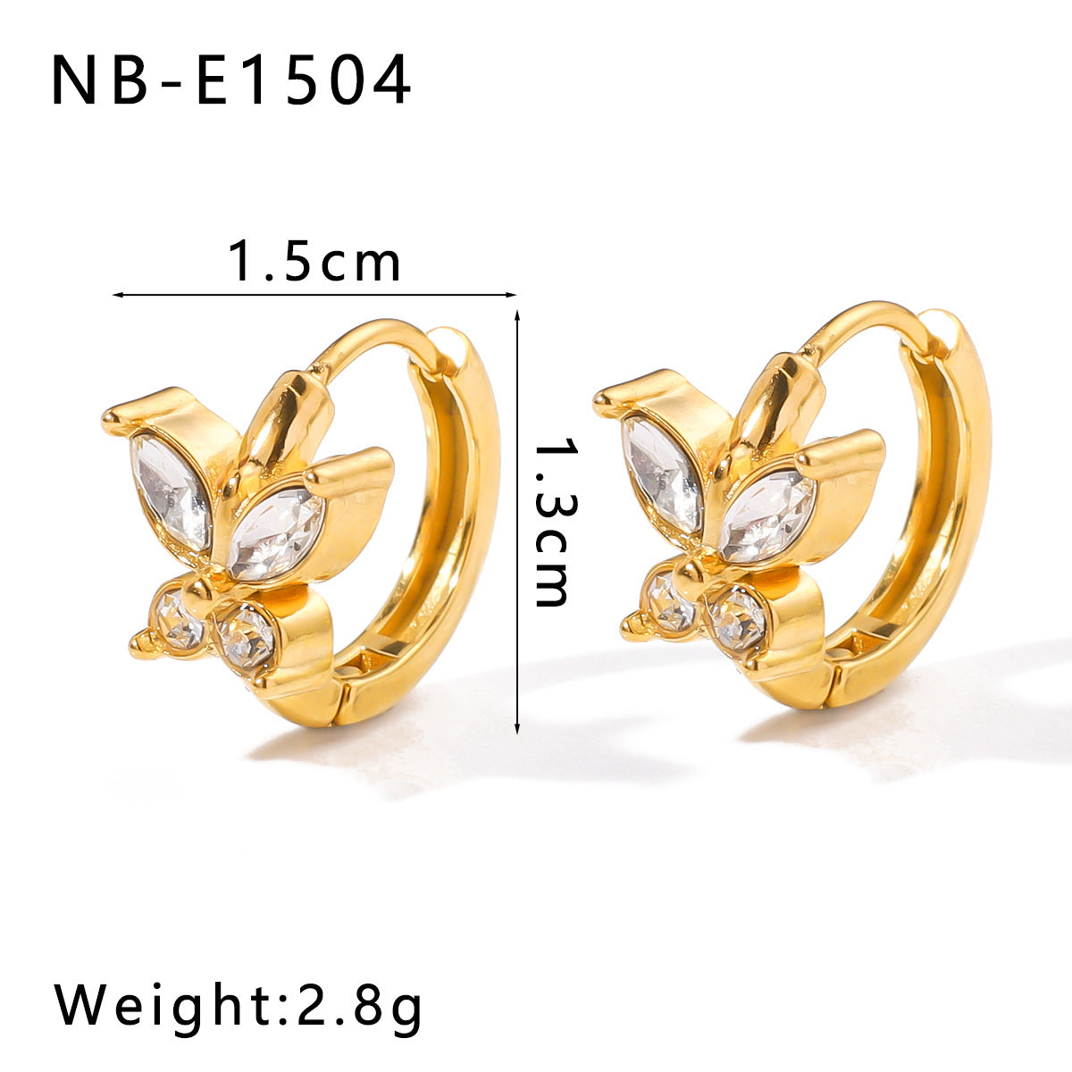 Wholesale  Stainless Steel Earrings 18K Gold Earrings Set