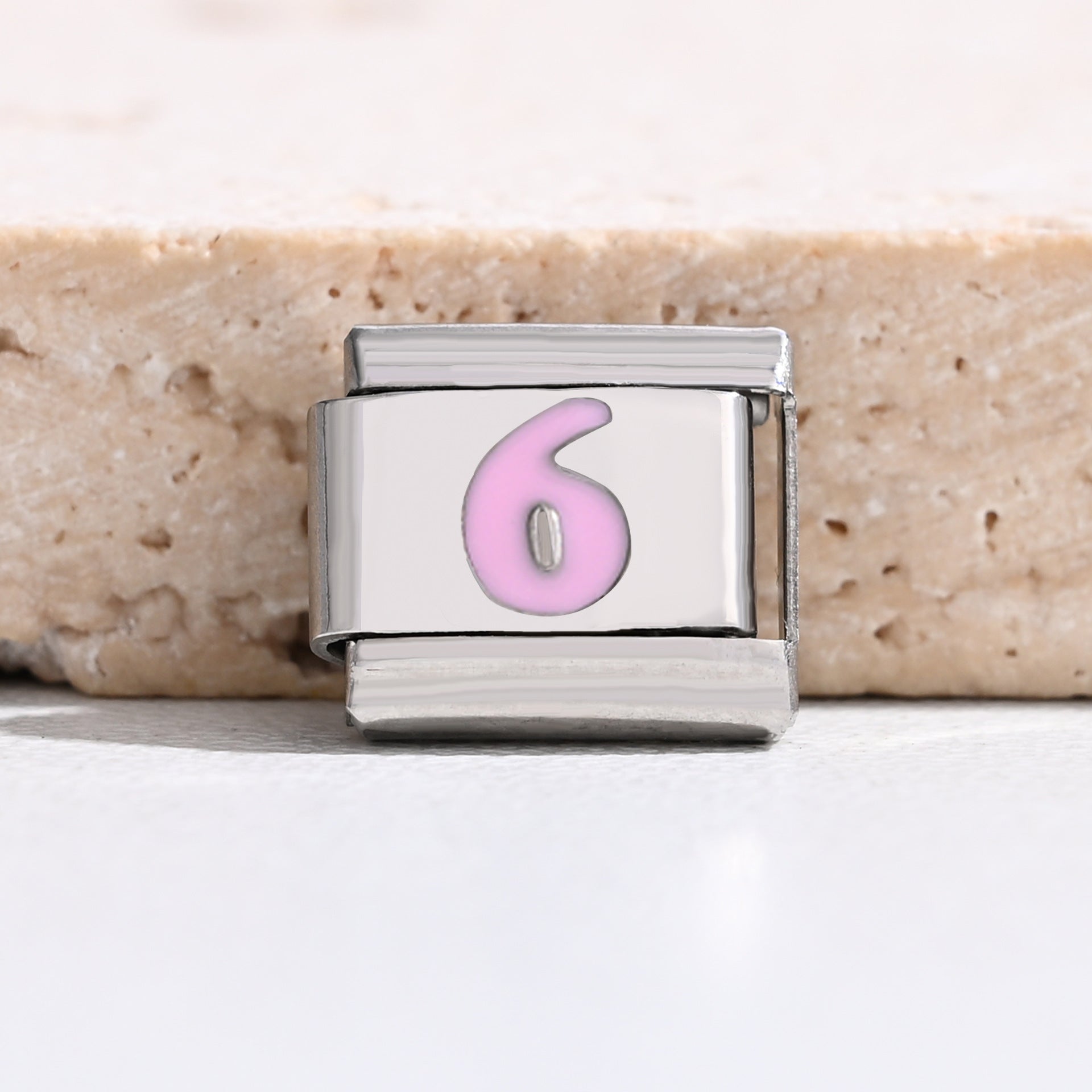 Wholesale DIY Stacking Number Charm Bracelet Set,  Stainless Steel Elastic,  Jewelry Accessory for Gift