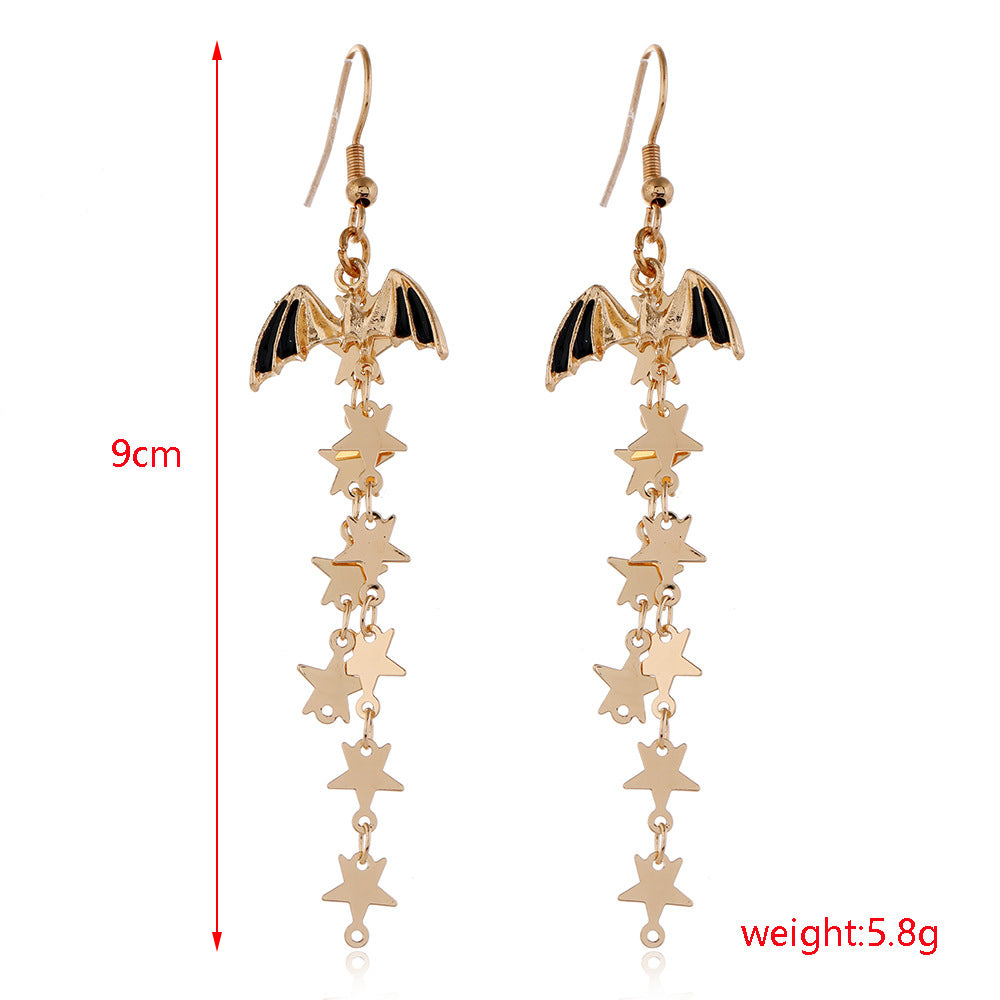 Wholesale horror funny skull  pumpkin alloy oil drop earrings