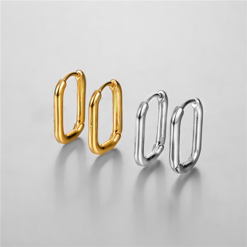 Wholesale Square plain hoop earrings
