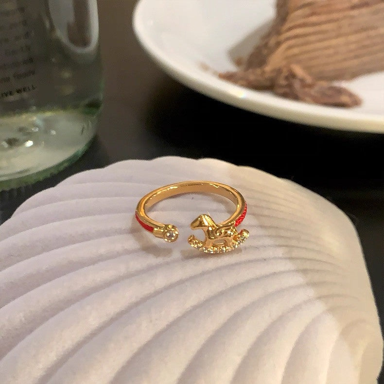 Wholesale Trendy Flower Ring Enamel Alloy Electroplated Fashion Jewelry Accessory for Boutique Resale
