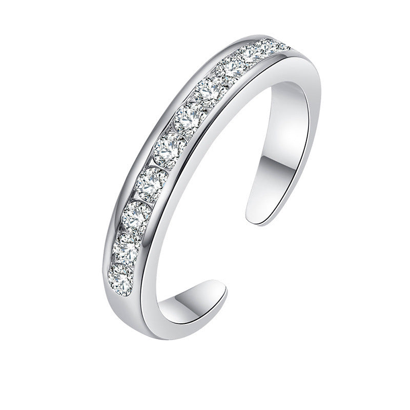 Wholesale round diamond light luxury opening ring