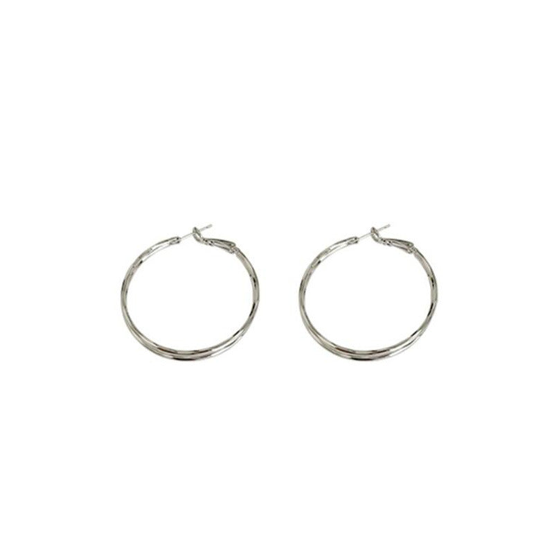 Wholesale Geometric Hoop Earrings for Women,  Gold-Plated Copper Ear Cuffs,  Fashion Jewelry Accessory for Party Wear