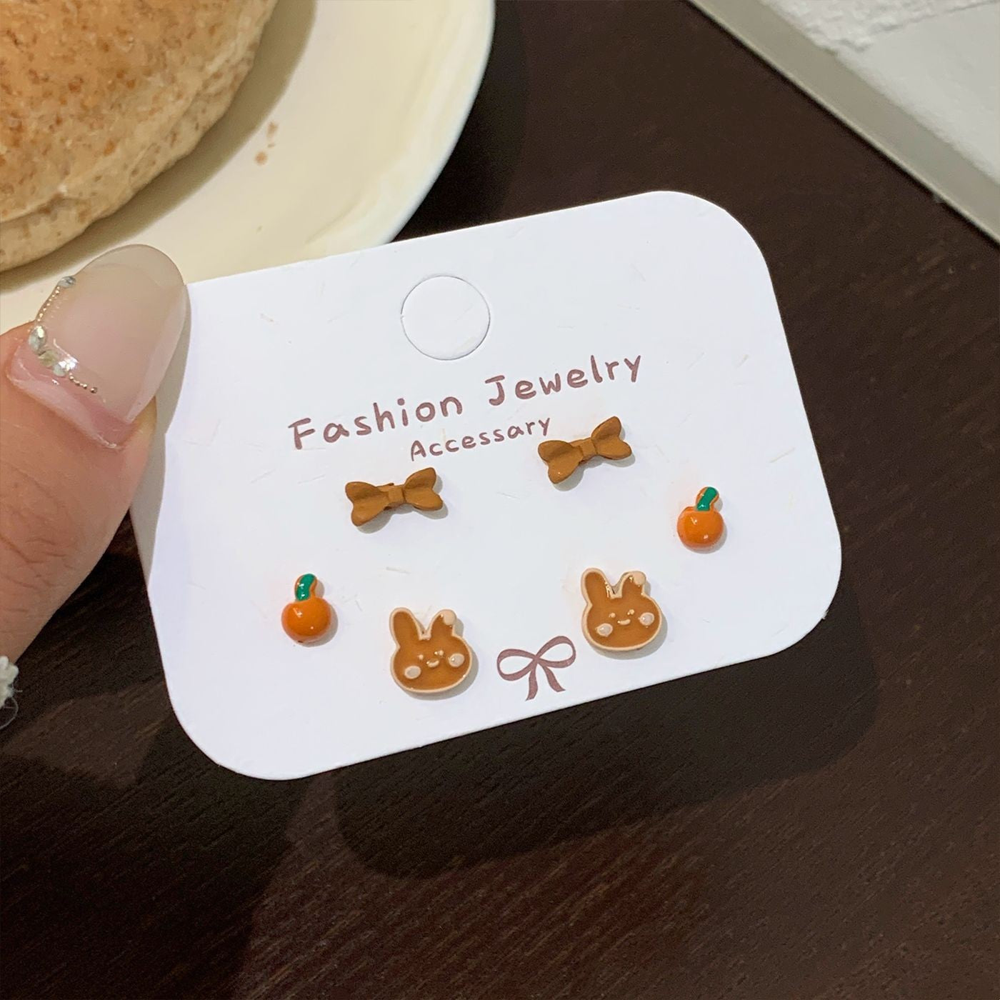 Wholesale Maillard  Silver Needle Stud Earring Set