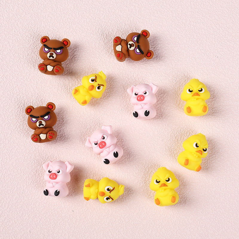 Wholesale 20pcs Cute Animal Bear Focal Beads DIY Bead Accessories ACC-BDS-RongFa054