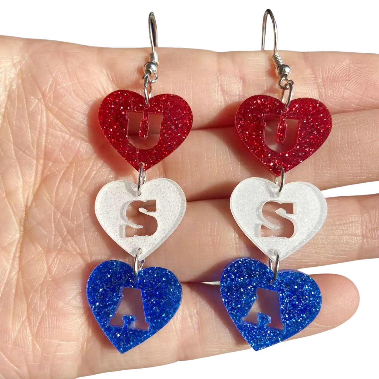 Wholesale  United States Independence Day acrylic earrings