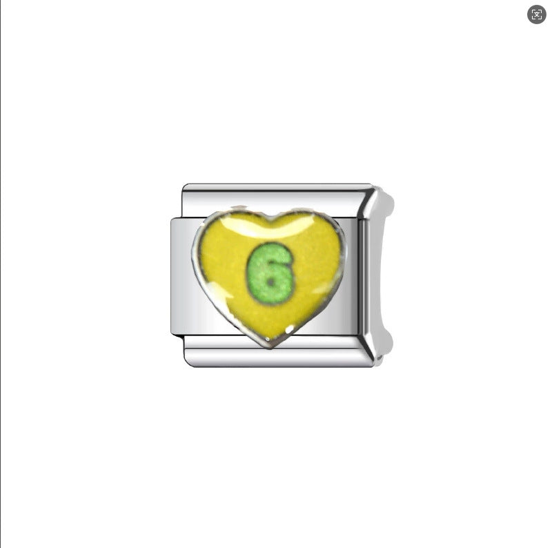 Wholesale Italian Charm Bracelet 9mm DIY Alphabet Numbers  Creative Stainless Steel Composable Bracelet