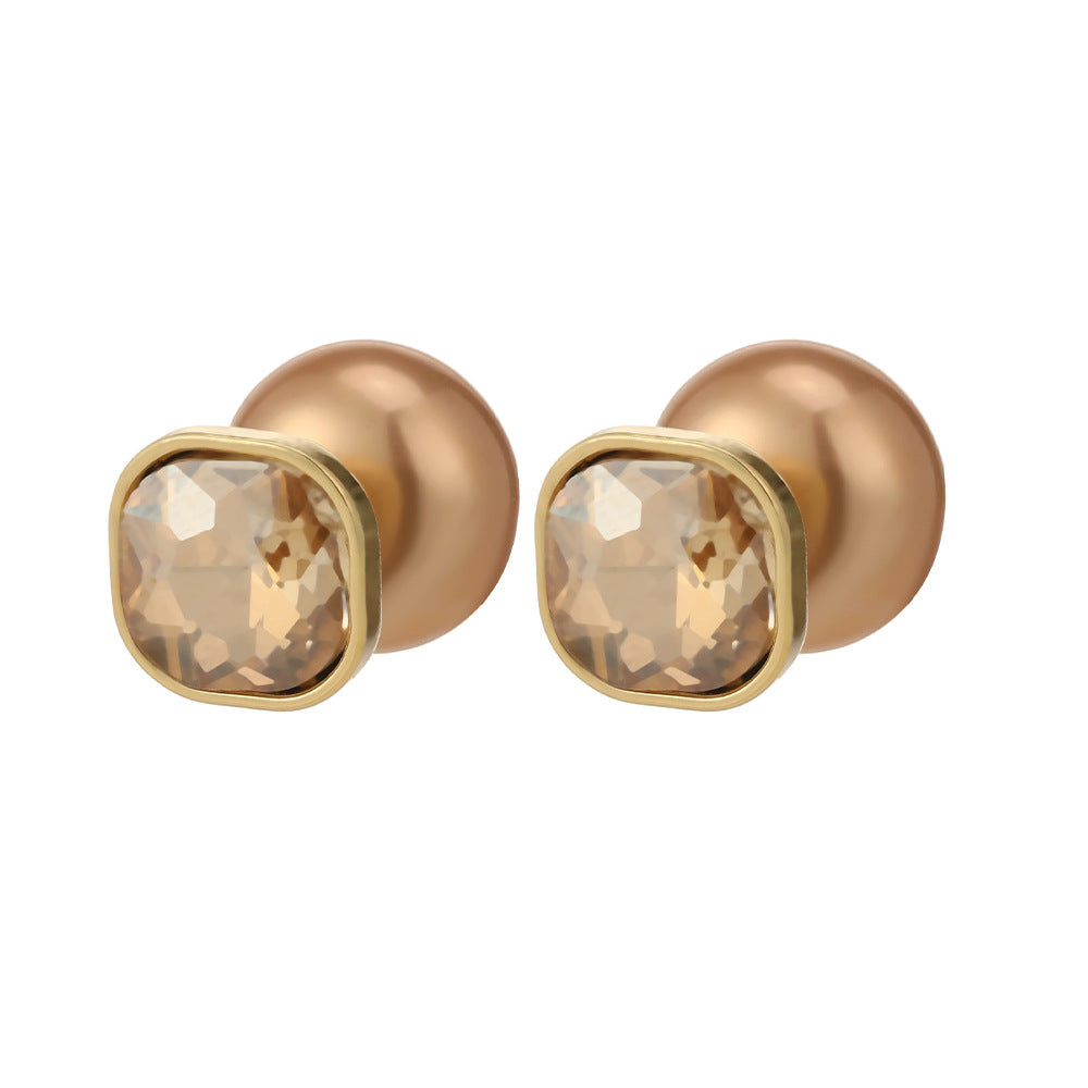 Wholesale Light luxury vintage diamond pearl earrings