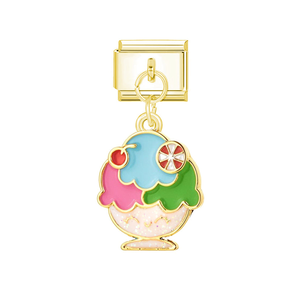 Wholesale  Italian Charm Bracelet 9mm DIY Flowers and Plants  Creative Stainless Steel Composable Bracelet