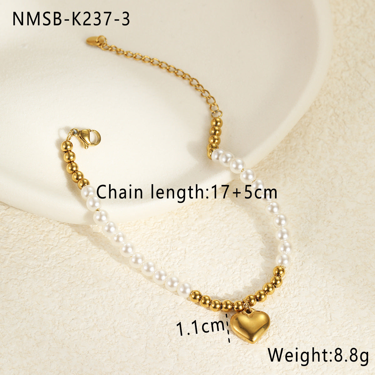 Wholesale  Pearl Stainless Steel Bracelet  Jewelry