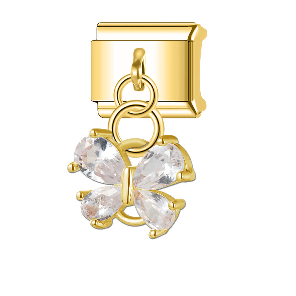 Wholesale Italian Charm Bracelet 9mm DIY Splicing Pendant Stainless Steel Composable Bracelet