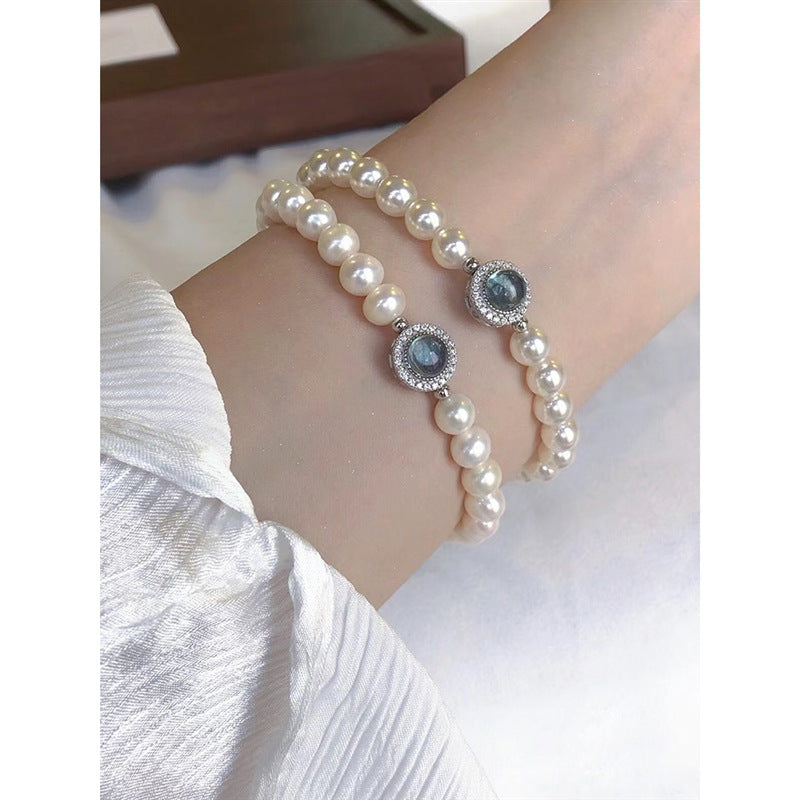 Wholesale  silver pearl bracelet light luxury bracelet