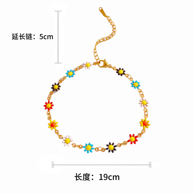Wholesale Summer Daisy Flower Bracelet