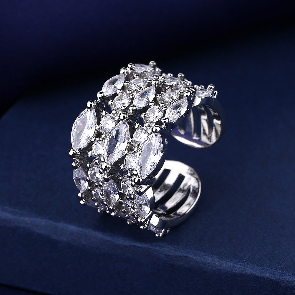 Wholesale Platinum Plated Zirconia Rings